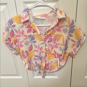 Zara Kids Floral Tank Top - Pink, Yellow, Blue